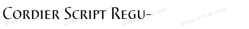 Cordier Script Regu字体转换